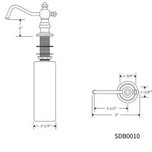 SDB0010 Distributeur de savon de cuisine à tête décorative en laiton/plastique moderne avec fonction facile à nettoyer - Product Image 3