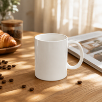 Mug à sublimation de haute qualité Auplex, 11 oz, céramique, design nordique moderne, compatible micro-ondes et lave-vaisselle, en stock M001