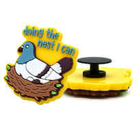 Grappige duiven unisex decoratieve PVC meme vogel schoen decoraties schattige duiven schoen charms met slogans voor tieners en volwassenen