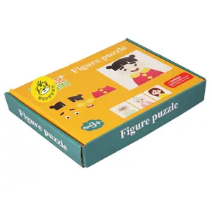 Autocollants magnétiques en bois pour enfants, Puzzle éducatif, apprentissage préscolaire, jouet Intelligent, cadeaux pour enfants