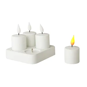 KSWING White Electronic LED Flameless Candle <strong>Lights</strong> Rechargeable <strong>Tea</strong> <strong>Light</strong> for Home Decoration <strong>Christmas</strong> New Year Celebration - Product Image 4