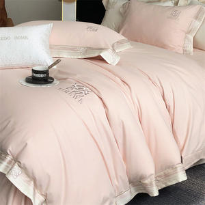 Juego de Cama de Cuatro Piezas <span class=keywords><strong>FILON</strong></span> VIRO, Estilo Lujoso Ligero, 100S, Color Sólido Personalizable, con Funda de Edredón Bordada Simple, para Otoño - Product Image 2