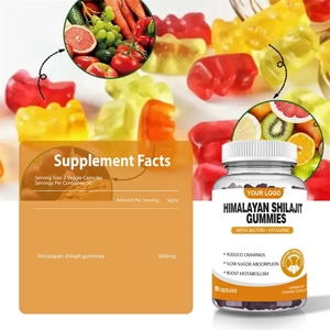 Gomitas <span class=keywords><strong>de</strong></span> Shilajit Puro del Himalaya OEM, Sabor a Cereza Negra Orgánica, 60 Veganas, Apoyo Inmunológico para Adultos, 2 Gomitas Diarias - Product Image 5