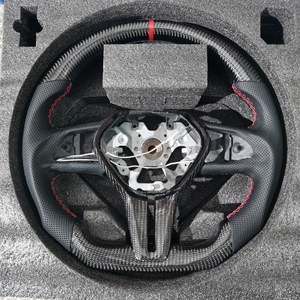 Volante de Fibra de Carbono con Pantalla LED para Infiniti Q50 Q60 Qx50, Modelos 2017 2018 2019 2020 2021 <span class=keywords><strong>2022</strong></span>, Marca YLA - Product Image 3