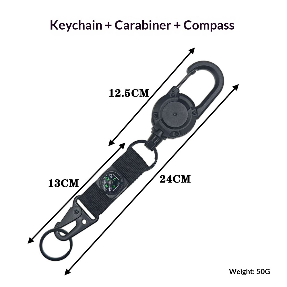 black-easy pull buckle-eagle mouth buckle-compass