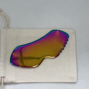 Grattoir Gua Sha en acier inoxydable personnalisé avec logo, pour lifting du <span class=keywords><strong>visage</strong></span>, mini grattoir en métal à dents de poisson pour <span class=keywords><strong>massage</strong></span> corporel - Product Image 6