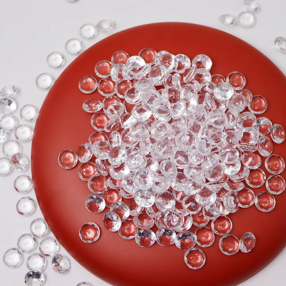 Hongzhi Acrylic Diamond Factory Wholesale Table Scatter Plastic Diamond Beads For Decoration Wedding Display Vase Fillers