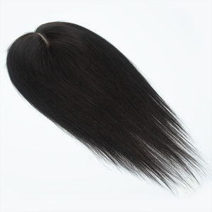 Nuevo Diseño Europeo de Topper de Cabello Natural Virgen con Red de Síntetico y Cutícula Alineada para Mujeres Blancas, en Stock - Product Image 5