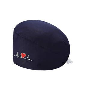 Cappelli Chirurgici Personalizzati con Interno in Raso e Stampa ECG, Berretti da Infermiera per Donne, Cappelli Medici con Clip per Badge, Forniture per Uniformi Ospedaliere - Product Image 1