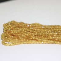 3mm naturel précieux jaune saphir facettes Rondelle perles de pierres précieuses pour la fabrication de bijoux au prix d'usine du fabricant