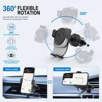 Support de téléphone pour grille d'aération de voiture, fixation à clipser, support de téléphone portable pour tableau de bord, accessoire de navigation, support de ventilation
