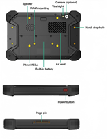 Tablet Android Robusta de 7 Pulgadas para Flotas, 4 Canales AHD, 800 Nits, Legible Bajo la Luz Solar, IP67 Resistente al Agua, Qualcomm Octa-core, Nueva Pantalla Capacitiva