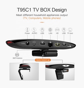 T95C1 RK3368 2G 16G Thông Minh TV BOX Với 800W Máy Ảnh MIC Specker 2.4G/5G kép WIFI BT4.2 Android 9 Octa Core Phương Tiện Truyền Thông Máy Nghe Nhạc Rockchip - Product Image 4
