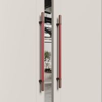 Poignée de porte en acier inoxydable gainée de cuir de qualité supérieure, robuste, pour hall de banquet, quincaillerie architecturale haut de gamme