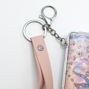 Tùy Chỉnh Xách Tay Logo Rhinestone Vẻ Đẹp Gương Hai Mặt Gấp Túi Trang Điểm Gương Với Keychain - Product Image 6