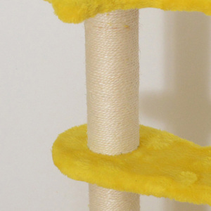 Arbre à chat en sisal avec tunnel, résistant aux griffures, anti-déchirure, peu encombrant pour petits espaces, avec lit - Product Image 3