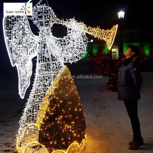 Decoración navideña exterior tridimensional con ángeles LED para calles - Product Image 5