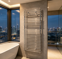 Doz Yüksek Performanslı Enerji Tasarruflu Çelik Duvara Monte Isıtmalı Havlupan (Banyo İçin)