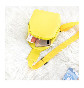 Nuevo bolso de pecho de cuero PU de color sólido para niños, mochilas pequeñas de hombro de viaje, mini bolso cruzado bonito para niños y niñas, monedero - Product Image 3