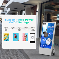 Totem Pubblicitario Digitale da 43 Pollici con Display LCD Touch Screen a Batteria, per Informazioni e Segnaletica Digitale nel Retail