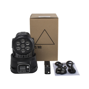 Shehds <span class=keywords><strong>Lyre</strong></span> <span class=keywords><strong>Wash</strong></span> 7x18W RGBWA UV 6in1 LED Par Dj Light Mini Tête Mobile - Product Image 6