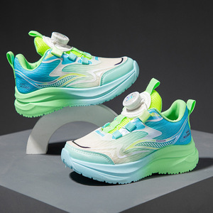 Chaussures de sport pour garçons, respirantes en maille, printemps-automne, tendance 2026, nouvelle boucle pivotante, chaussures de basketball et de course, semelle souple, rayures - Product Image 2
