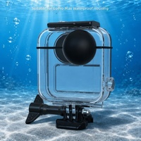 Boîtier de plongée sous-marine pour caméra d'action, étanche jusqu'à 20 mètres, écran tactile, inserts anti-buée, couvercle en silicone, capuchon d'objectif, coque en PC