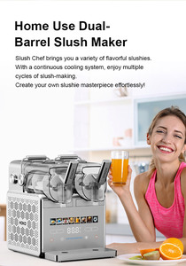 Nhà điện tự động slushie <span class=keywords><strong>Maker</strong></span> 2 xe tăng nhanh chóng đóng băng đông lạnh uống nước trái cây <span class=keywords><strong>Ice</strong></span> <span class=keywords><strong>Cream</strong></span> slushy <span class=keywords><strong>Maker</strong></span> cho hộ gia đình sử dụng - Product Image 6