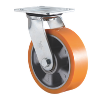 Roues de chariot industrielles robustes de 4, 5, 6 et 8 pouces avec options en fer, PP, nylon, PU, caoutchouc et TPR