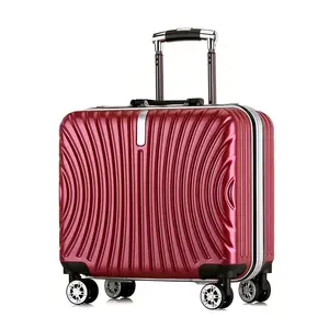 Valise de voyage à roulettes, sac d'embarquement couleur unie, cadre en aluminium, cabine, bagage de voyage pour étudiant, 18 pouces, nouvelle collection