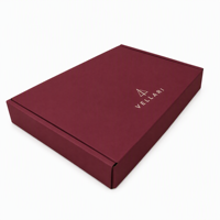 Emballage de lingerie de marque de mode haut de gamme avant-gardiste personnalisé, impression de motifs personnalisés à l'intérieur, boîtes de vêtements de luxe durables