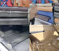 Tissu de voiture en cuir résistant aux rayures pour sièges de voiture, tissu gaufré brodé en PVC souple matelassé Rouleaux de cuir