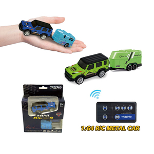 1:64 Scale Remote Control Mini Die-Cast <strong>Car</strong> with Trailer Radio Control Alloy <strong>Cars</strong> RC Die Cast <strong>Car</strong> For Kids - Product Image 1