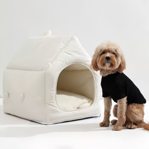 Anpassbares OEM Wasserdichtes Winter Luxus Indoor Tierhaus Hundebetten Katzenhöhle mit Hausrahmen - Product Image 3