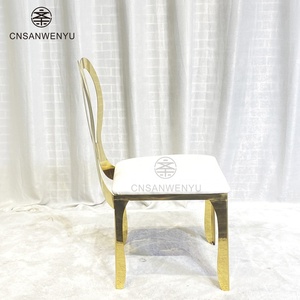 Meubles de salle à manger d'hôtel prix bon marché Restaurant chaise en acier inoxydable chaises de banquet élégantes d'hôtel - Product Image 2