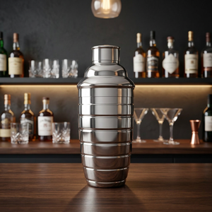 Shaker à cocktails moderne de haute qualité, écologique, en acier inoxydable, 750 ml, noir, pour bar, usage domestique, mélangeur professionnel pour barman - Product Image 3
