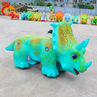 Attractions aire de jeux monnayeur enfants enfants jeu de course 12v cartoon dinosaure tour de la batterie de voiture