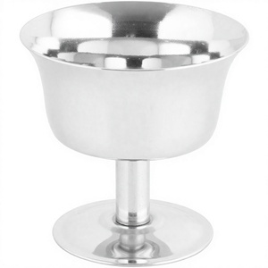 Tasse à crème glacée conçue avec bol en acier inoxydable pour pudding pour soupe riz crème glacée collations ensemble de bols en acier inoxydable - Product Image 1