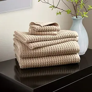 Conjunto de toalhas de mão 100% algodão luxuosas, 6 peças, macias e confortáveis, com logotipo, toalhas absorventes de pelúcia para banho, uso em spa, casa e hotel