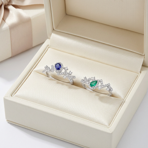Fabricante de Joyería Fina de Hong Kong, Anillo de Lujo de Oro Blanco Sólido de 18K con Piedra Preciosa Natural y Diamante Natural, Regalo para Mujer - Product Image 6