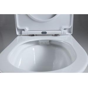 De <span class=keywords><strong>doble</strong></span> <span class=keywords><strong>descarga</strong></span> redondo de cerámica de baño de dos piezas de baño <span class=keywords><strong>wc</strong></span> con UF cubierta de asiento - Product Image 3