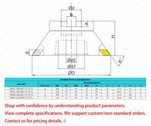 YW CNCカスタマイズ可能な<span class=keywords><strong>Dovetail</strong></span> V-Grooveミリングカッターヘッド55 ° 60 ° 内部穴<span class=keywords><strong>Dovetail</strong></span>カッターODMサポートDCMT/TCMTインサート - Product Image 5