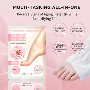 بيع بالجملة جوارب فاخرة بالأشعة فوق البنفسجية/مقاومة للرطوبة وحماية LED لإزالة أطراف أصابع القدم جوارب باديكير الكولاجين - Product Image 2