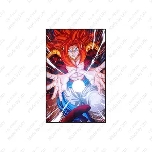 Highly recognizable Dragon ball 3d lenticular picture three changes landscape 3d flipping lenticular printing