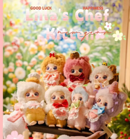 Boneka Plush Blind Box Seri Baby Three Liila V4 Pastry Chef Kitten Resmi - Set Segel 6 Kotak Original, Stok Grosir Siap Kirim