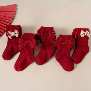 Collant per bambini primavera/autunno neonati bambino primo compleanno calze natalizie cina <span class=keywords><strong>rosso</strong></span> <span class=keywords><strong>Leggings</strong></span> fiocco <span class=keywords><strong>Leggings</strong></span> da ragazza - Product Image 3