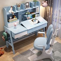 Ensemble table et chaise d'étude pour enfants réglables en hauteur, bureau d'ordinateur, bureau avec tiroir