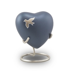 Urna de cremación de recuerdos pequeños en forma de corazón metálico de alta calidad superventas para cenizas humanas/suministros funerarios - Product Image 3