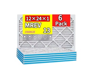 MERV-13 6팩 12x24x1인치 박스형 필터 교체용 에어 필터 (난방기, 에어컨, 히트펌프, HVAC 시스템용) 고용량 먼지 필터 (신제품) - Product Image 1