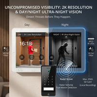 Système d'interphone vidéo IP intelligent Hiwink 2 fils 2K pour villa avec identification faciale, contrôle par application NFC, Tuya, Alexa, 8 moniteurs, 4 sonnettes